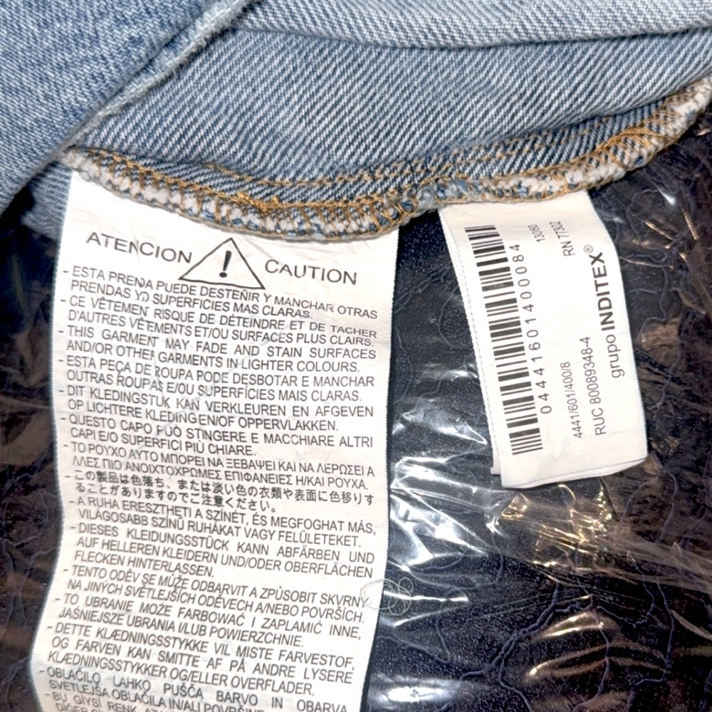 So cute! ZARA durable denim shirt jean henley button up mini dress 8 kids girls - Picture 9 of 9